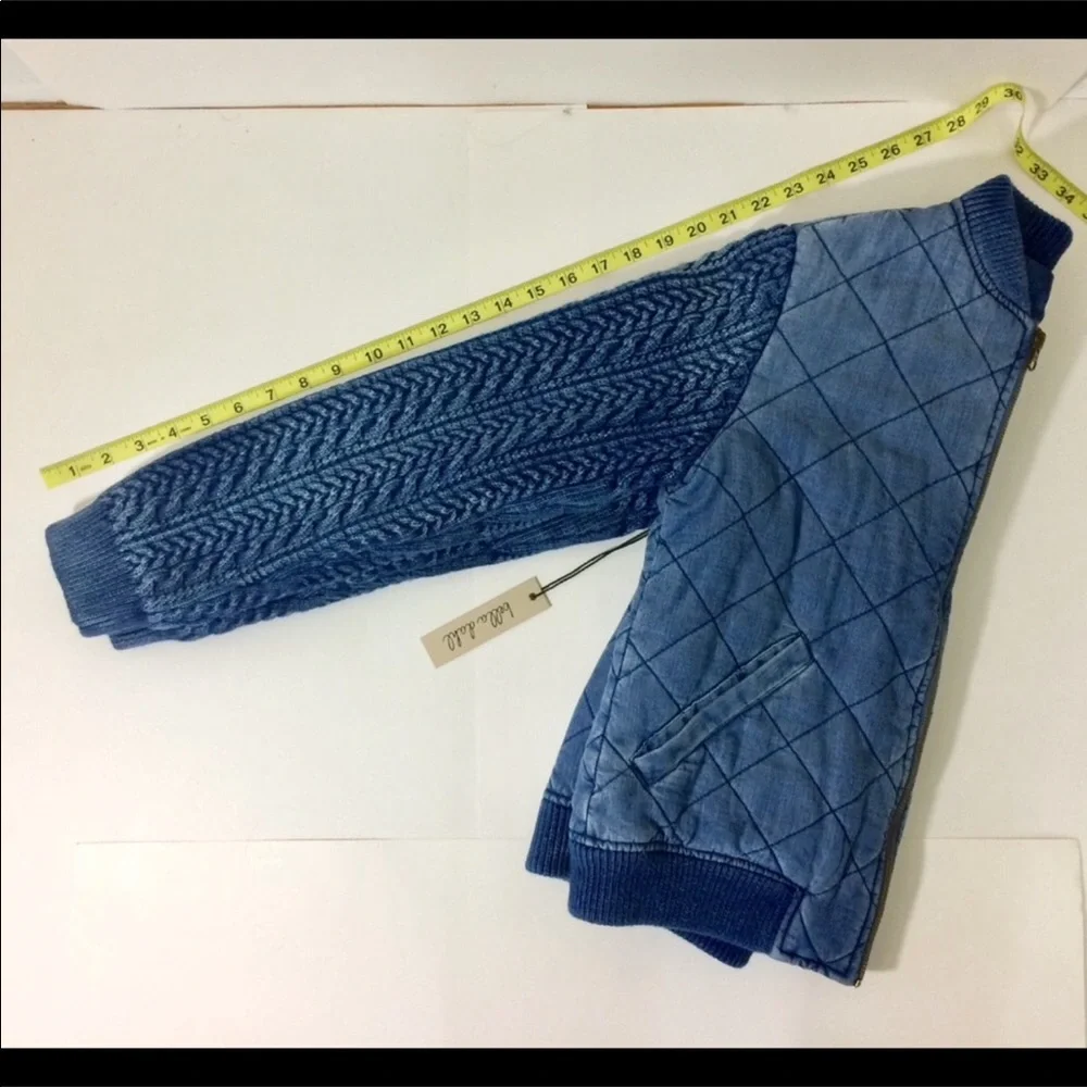 Anthropologie Bella Dahl Quilted Bomber Jacket Blue XS - Picture 5 of 8